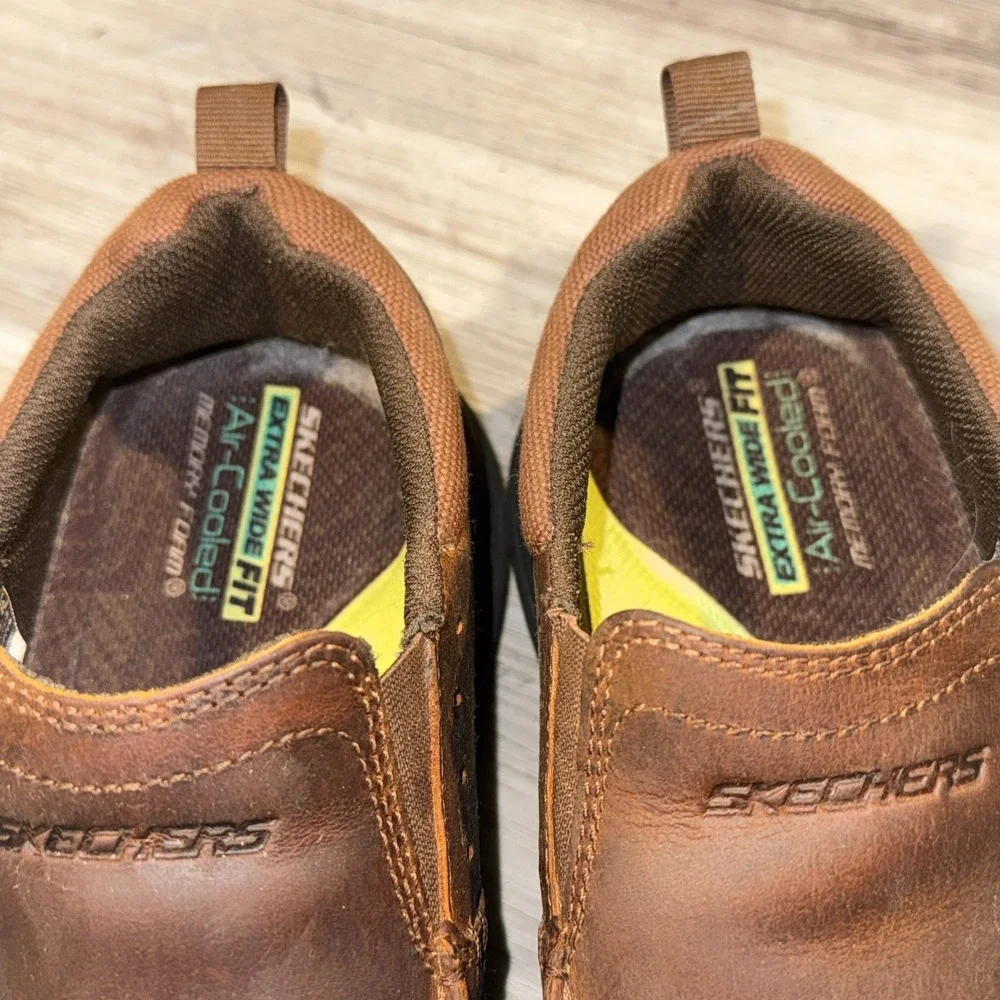 Skechers‎ 66146 Relaxed Fit Expended Seveno Leather Slip On Shoes Men Size US 9